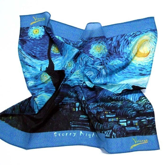 Van Gogh Starry Night Scarf Oil Painting fashion wraps scarves silk accessories