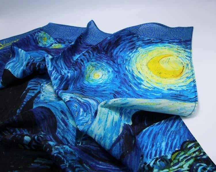 Van Gogh Starry Night Scarf Oil Painting fashion wraps scarves silk accessories