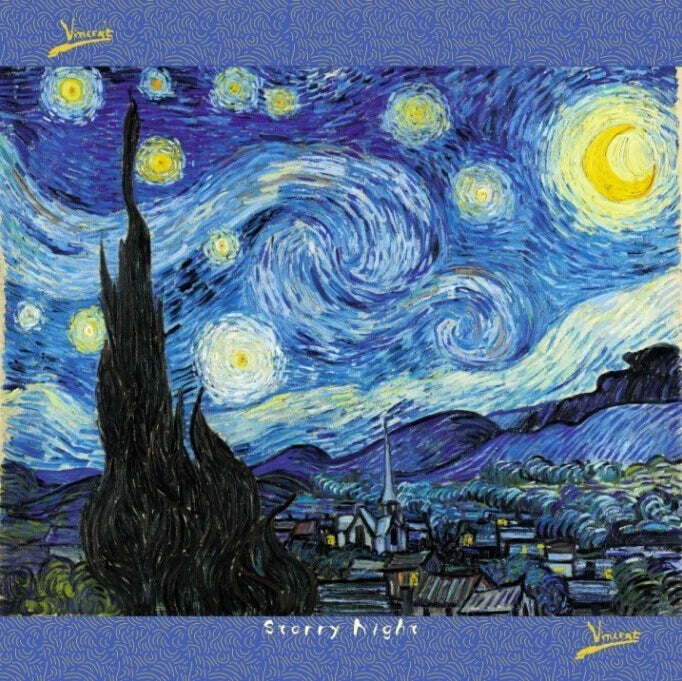 Van Gogh Starry Night Scarf Oil Painting fashion wraps scarves silk accessories
